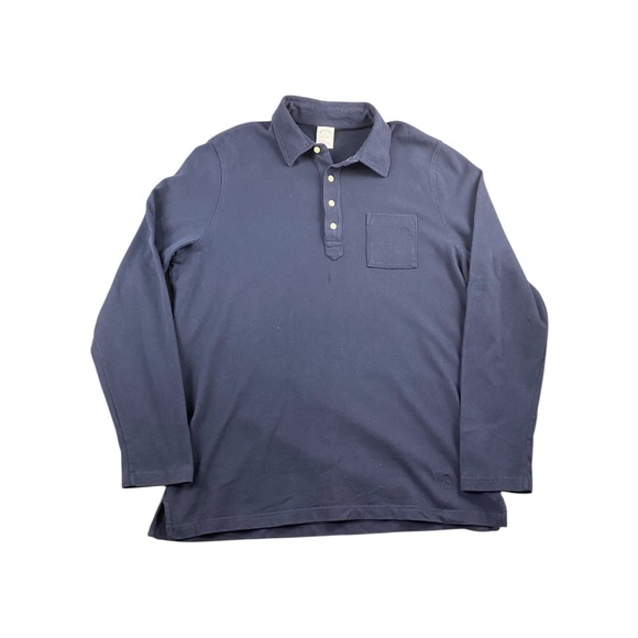 Brooks Brothers Other - Brooks Brothers Long‎ Sleeve Polo Shirt Navy Blue Pocket XL Cotton
